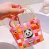 WPBGWB000130 Rainbow Panda Series Woven Basket Handbag Cartoon Mini Tote