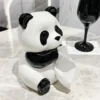 WPHHTB000248-03 Realistic Panda Shaped Tissue Box Ceramic Home Decor