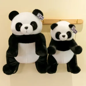 WPBGBP000058-0059-01 Realistic Plush Panda Casual Backpack Children's Gift School Bag