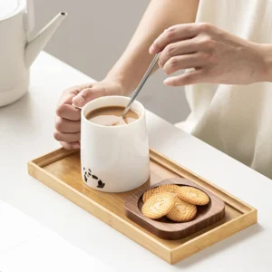WPLSCPTC0024-0026-01 Relaxed Panda High-End White Porcelain Tea Infuser Mug