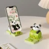 WPDTOM000027-0031-01 Resin Phone Stand Fun Cartoon Panda Desk Decor Ornament