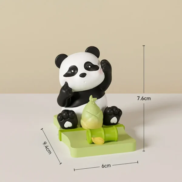 WPDTOM000031 Resin Phone Stand Fun Cartoon Panda Desk Decor Ornament