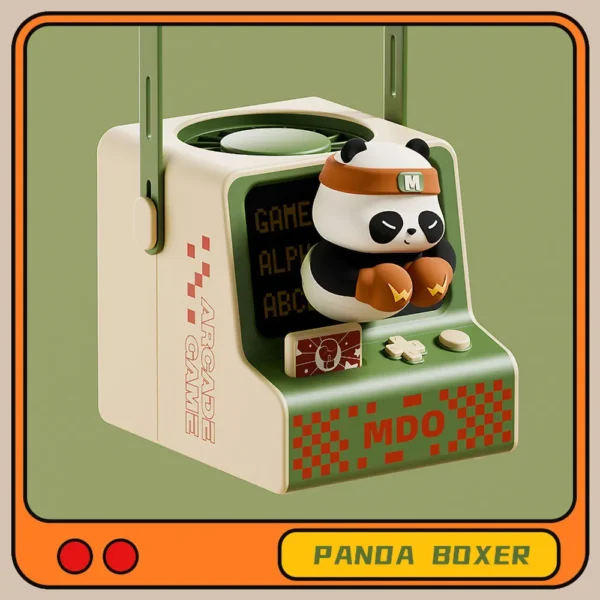Retro Game Console Style Panda Neck Hanging Fan Portable