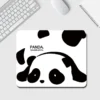 WPASMP000133 Small Mouse Pad with Simple Panda Design Cute Style White