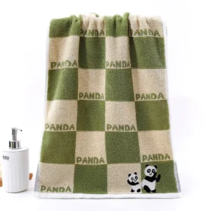 WPCTTW000166 Fresh Style Small Panda Pure Cotton Towel Thickened and Soft