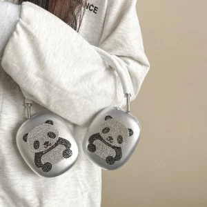 Sparkling Panda Pattern Apple AirPods Max Protective Case