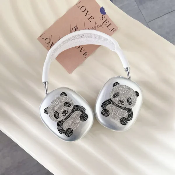 WPASEC000263-04 Sparkling Panda Pattern Apple AirPods Max Protective Case