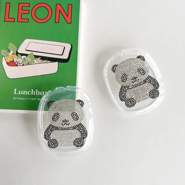 WPASEC000263-05 Sparkling Panda Pattern Apple AirPods Max Protective Case