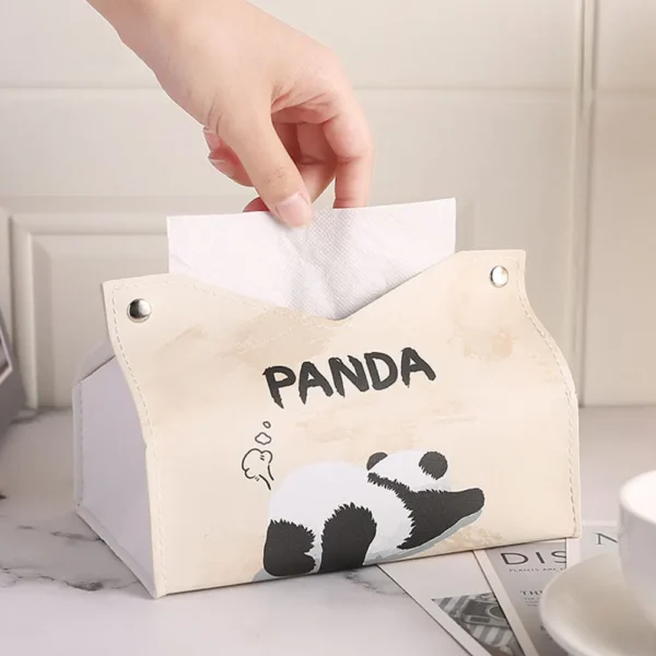 WPHHTB000283-03 Stretching Cute Panda Pattern Tissue Box Multifunctional Box