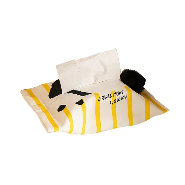 WPHHTB000280 Striped Panda Fabric Tissue Box Home Car Tissue Cover