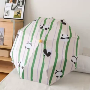 WPLSUB000259-01 Striped Panda UV-Proof Automatic Umbrella