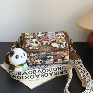 Stylish Cartoon Panda Single Shoulder Crossbody Bag Versatile