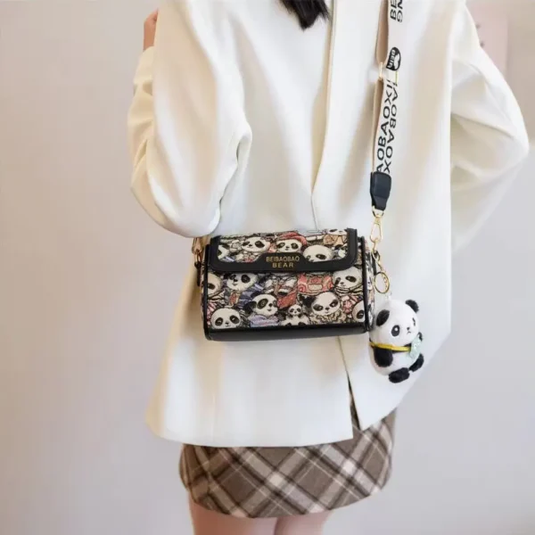 WPBGST000045-0046-02 Stylish Cartoon Panda Single Shoulder Crossbody Bag Versatile
