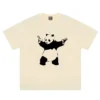WPCTTS000552 Summer Cool Panda John Wick Print Short-Sleeve Cotton T-Shirt Apricot
