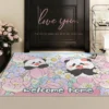 WPHHCR000152-0163-02 Sweet Cartoon Panda Pattern Entrance Door Mat Cuttable Rug