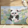 WPHHCR000155 Sweet Cartoon Panda Pattern Entrance Door Mat Cuttable Rug