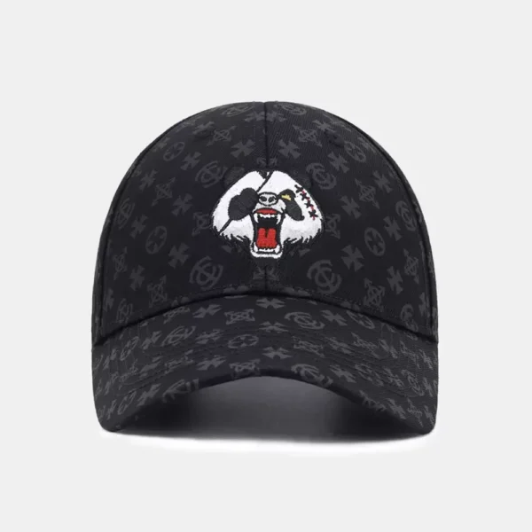 WPCTHASC0050-0051-02 Trendy Panda Embroidery Men's Baseball Cap Snapback Cap