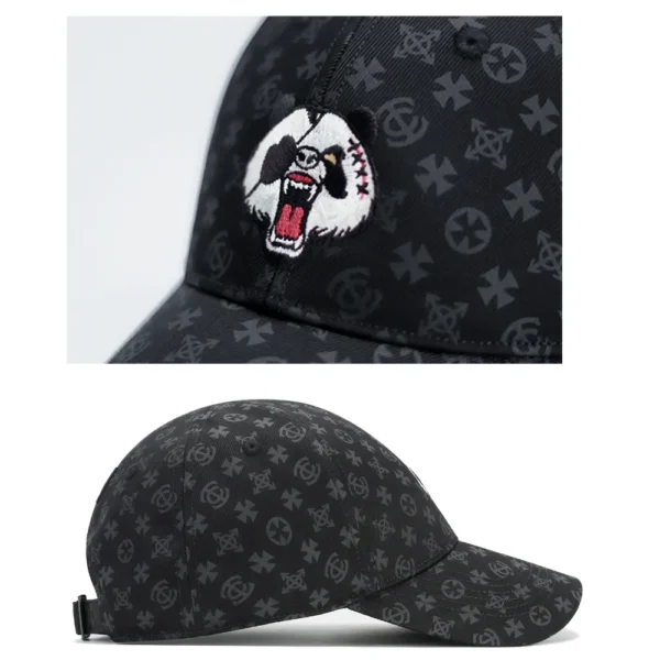 WPCTHASC0050-0051-03 Trendy Panda Embroidery Men's Baseball Cap Snapback Cap