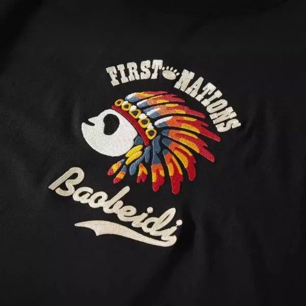 WPCTTS000516-0525 Unique Embroidered Chief Indian Panda Design T-Shirt