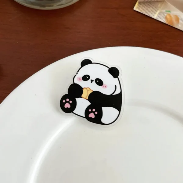 Various Cartoon Panda Decorative Brooch Badge Acrylic Pin