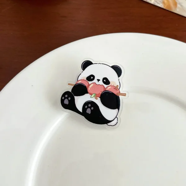 Various Cartoon Panda Decorative Brooch Badge Acrylic Pin