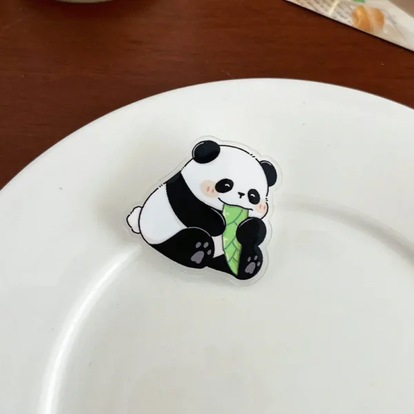 Various Cartoon Panda Decorative Brooch Badge Acrylic Pin