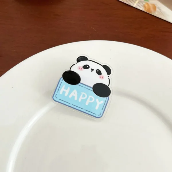Various Cartoon Panda Decorative Brooch Badge Acrylic Pin