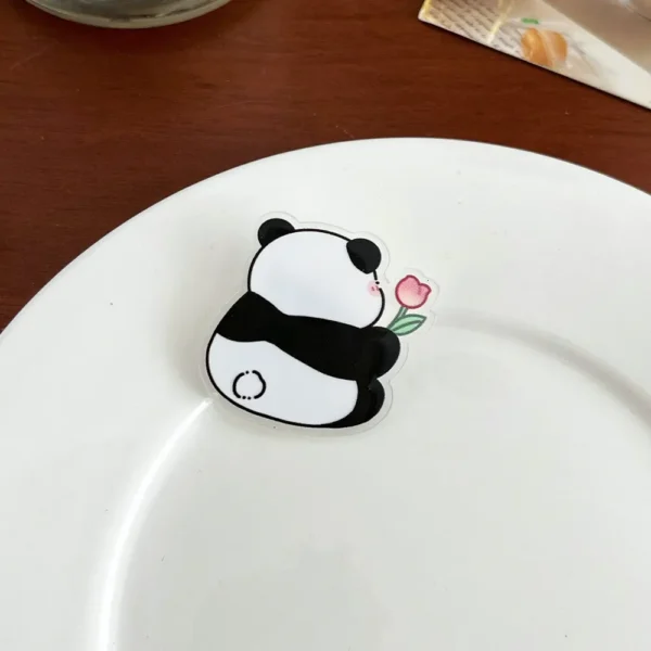 Various Cartoon Panda Decorative Brooch Badge Acrylic Pin