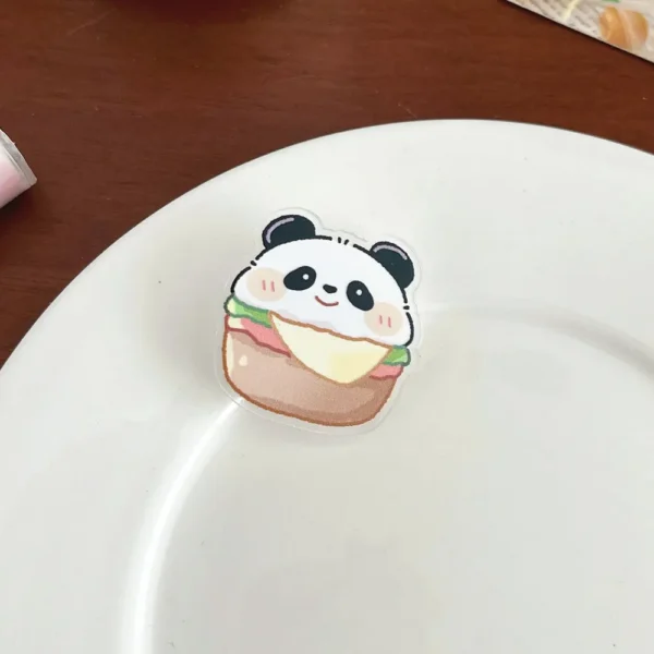 Various Cartoon Panda Decorative Brooch Badge Acrylic Pin