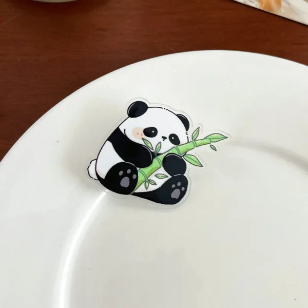 Various Cartoon Panda Decorative Brooch Badge Acrylic Pin