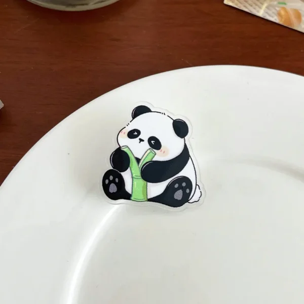 Various Cartoon Panda Decorative Brooch Badge Acrylic Pin