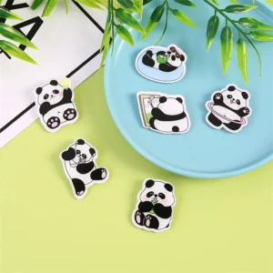 Various Cute Panda Brooch Badge Acrylic Pin Accessory