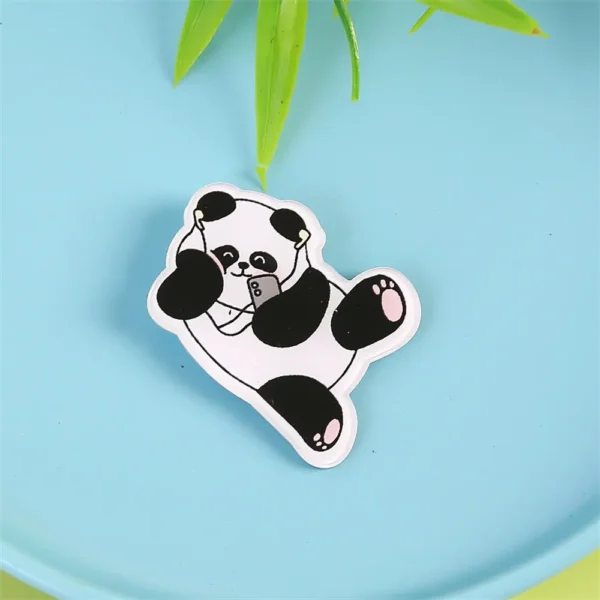 WPDCBR000165 Various Cute Panda Brooch Badge Acrylic Pin Accessory