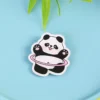 WPDCBR000166 Various Cute Panda Brooch Badge Acrylic Pin Accessory