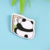 WPDCBR000167 Various Cute Panda Brooch Badge Acrylic Pin Accessory