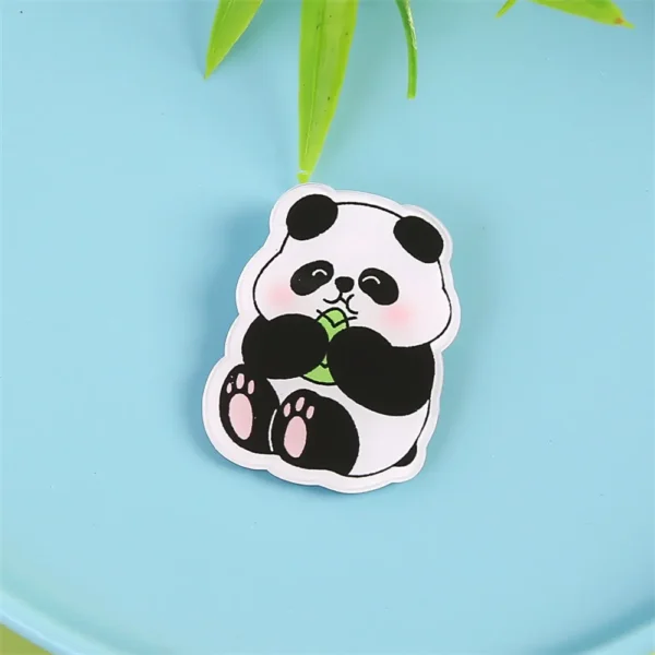 WPDCBR000168 Various Cute Panda Brooch Badge Acrylic Pin Accessory