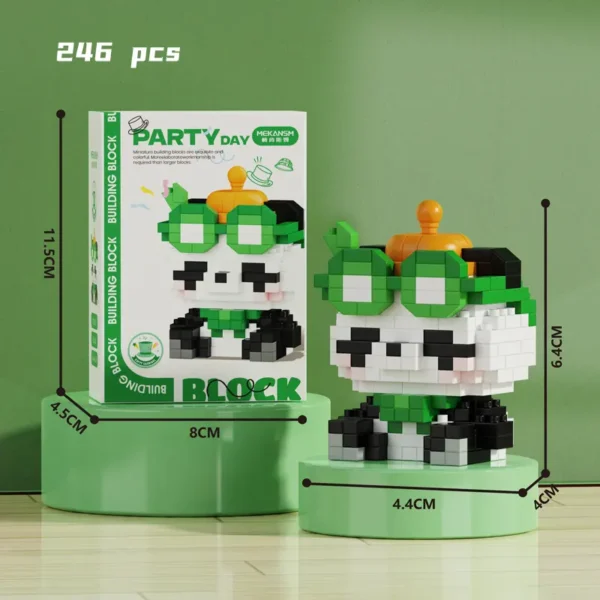 WPDTBB000154 Various Cute Panda Mini Building Blocks Puzzle Gift Toy