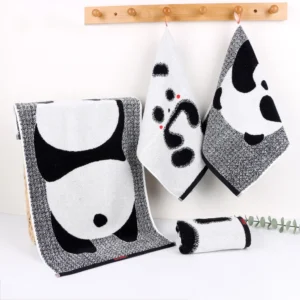 WPCTTW000173-0176-01 Various Panda Series Cute Absorbent Face Cotton Towel