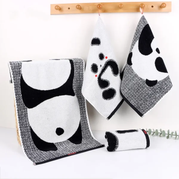 WPCTTW000173-0176-01 Various Panda Series Cute Absorbent Face Cotton Towel