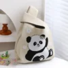 WPBGWB000085 Various Style Panda Pattern Small Woven Tote Bag