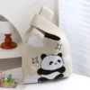 WPBGWB000090 Various Style Panda Pattern Small Woven Tote Bag
