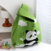 WPBGWB000091 Various Style Panda Pattern Small Woven Tote Bag
