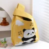 WPBGWB000092 Various Style Panda Pattern Small Woven Tote Bag
