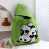 WPBGWB000094 Various Style Panda Pattern Small Woven Tote Bag