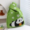 WPBGWB000099 Various Style Panda Pattern Small Woven Tote Bag