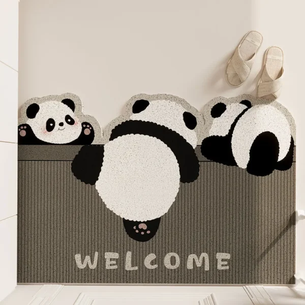 WPHHCR000100 Various Styles Cartoon Panda Entryway Mat Non-Slip Foot Mat