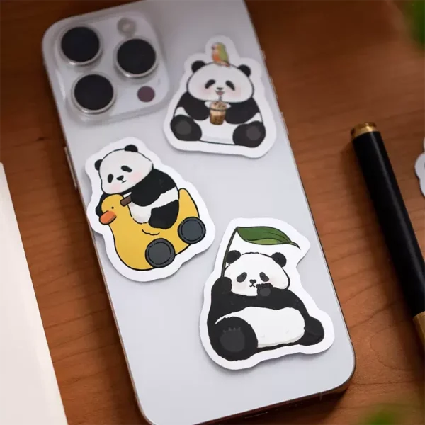 WPDCSK000272-0275-03 Various Styles Cartoon Panda Pattern Decorative Sticker Set