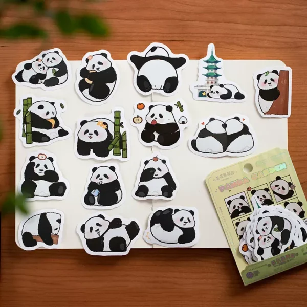 WPDCSK000275 Various Styles Cartoon Panda Pattern Decorative Sticker Set