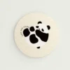 WPLSCS000301 Vintage Design Panda Placemat Absorbent Coaster Table Mat