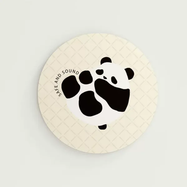 WPLSCS000301 Vintage Design Panda Placemat Absorbent Coaster Table Mat